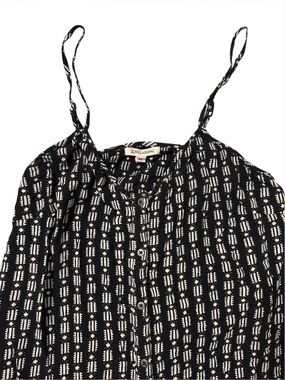 Billabong Black & White Printed Spaghetti-Strap Maxi Dress